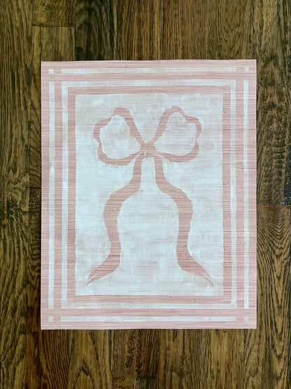 Textured Bow in Pink