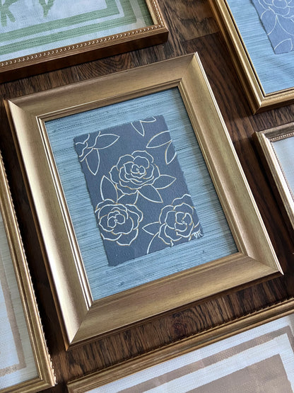 Gardenia Sketch in Blue . i